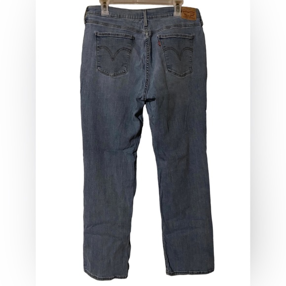 Levi’s505 Straight Jeans Women’s Size 16 Blue Light Wash Denim Stretch MidRise - Picture 3 of 16